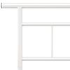 vidaXL Bed Frame White Powder-coated metal, plywood Super King Durable