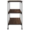 vidaXL Kitchen Trolley Brown Oak 40.2"x19.7"x37.4" Engineered Wood