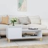 vidaXL Coffee Table High gloss white Engineered wood 39.4 x 19.7 x 17.7 in