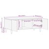 vidaXL Coffee Table Natural Mango with white paint
