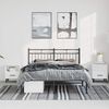 vidaXL Bed Frame Black Steel Full Bed Frame Rectangular Traditional