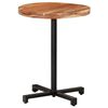 vidaXL Bistro Table Natural wood, Black Solid Acacia wood, Iron Compact