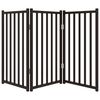 vidaXL Dog Gate Set of 3 Black Solid fir wood 59.1 in long