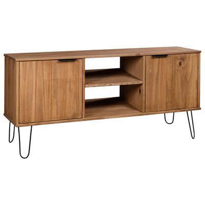 vidaXL TV Stand "New York" Light Wood Solid Pine Wood