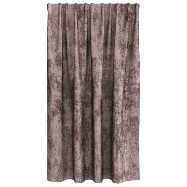 vidaXL Curtain with Curtains 2 pcs Cappuccino 55.1" x 55.1" Velvet
