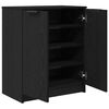 vidaXL Shoe Cabinet Black Oak 23.23 x 13.78 x 27.56 in Engineered Wood