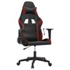 vidaXL Gaming Chair Black and Wine Red Faux Leather