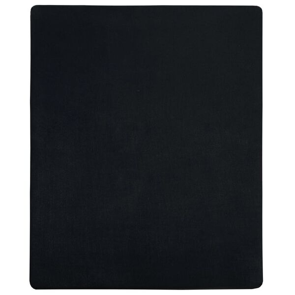 vidaXL Jersey Fitted Sheet Set of 2 Black 100% Cotton 70.9 x 78.7 in