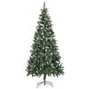 vidaXL Christmas Tree Green and white PVC 82.7 in Decorative Inlays