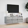 vidaXL TV Wall Cabinet Grey Sonoma Engineered Wood Medium