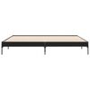 vidaXL Bed Frame Black Engineered wood, Metal 79.9x79.9 in Durable