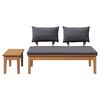 vidaXL Garden Bench 2 pcs Brown Solid Teak wood
