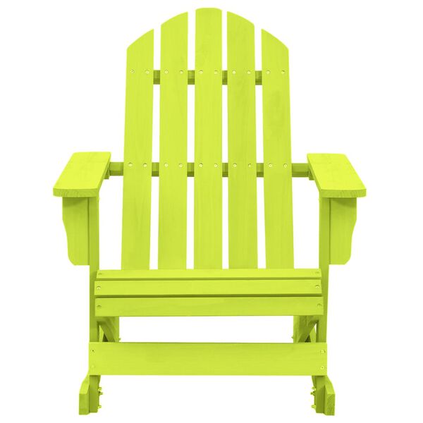 vidaXL Garden Rocking Chair Green Solid fir wood Standard
