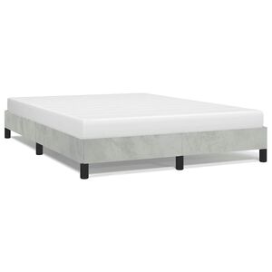 vidaXL Bed Frame Light Gray Velvet, Engineered wood, Plywood Queen