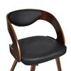 vidaXL Dining Chair Set of 4 Brown Plywood, Leather mix Medium