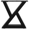 vidaXL Coffee Table Leg Black Powder-coated steel Standard