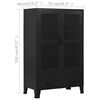 vidaXL Office Cabinet Black Steel, Plastic Medium Filing Cabinet