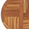 vidaXL Tabletop Teak Solid wood Medium Durable Round Rustic