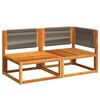 vidaXL Garden Sofa with Cushions 2-Seater Wood Acacia&Rope