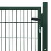 vidaXL Fence Gate Steel Green 39.4"x39.4"