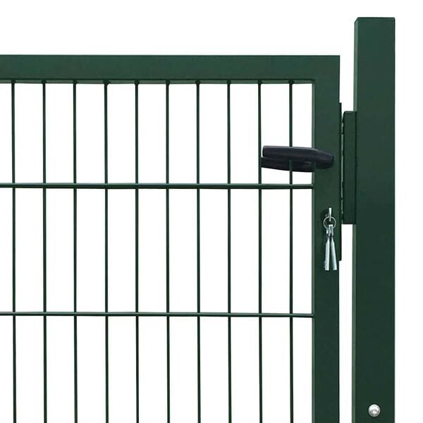 vidaXL Fence Gate Steel Green 39.4"x39.4"