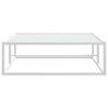 vidaXL Bed Frame White Powder-Coated Metal Single Single Bed Frame