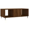 vidaXL Coffee Table Brown Oak Engineered Wood, Iron Medium Coffee Table