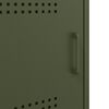 vidaXL Bedside Cabinet Olive Green Cold-rolled steel Small