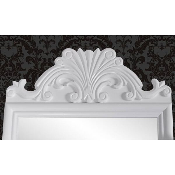 vidaXL Vanity Table White MDF and solid fir wood Small