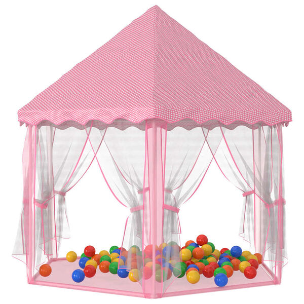 vidaXL Play Tent Pink Polyester, PVC Medium Foldable Play Tent