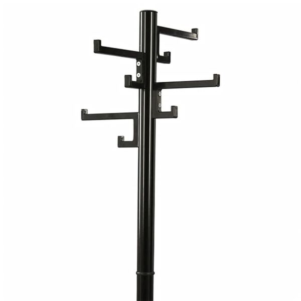 V-Part Standing Coat Rack Porcelain Black Steel, Porcelain, Plastic