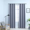 vidaXL Blackout Curtains with Metal Rings 2 pcs Grey 55.1x96.5"