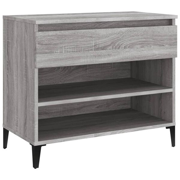vidaXL Shoe Cabinet Gray Sonoma Engineered wood Medium Shoe Cabinet