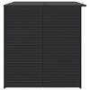 vidaXL Outdoor Storage Box Black PE Rattan, Powder-Coated Steel