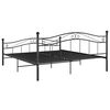 vidaXL Bed Frame Black Powder-coated metal Full Tough Bed Frame