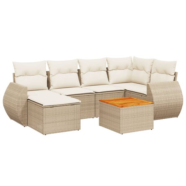vidaXL Garden Sofa Set Beige and Cream