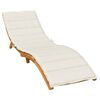 vidaXL Sun Lounger Cushion Melange Cream 100% Polyester