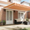 vidaXL Retractable Awning Yellow and Orange 196.85" x 118.11
