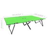 vidaXL Sun Lounger Green 600 D Polyester, Powder-coated Steel Double