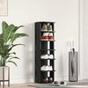 vidaXL Shoe Cabinet Black Oak 9.8x10.6x40.2" Engineered Wood