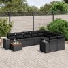 vidaXL Garden Sofa Set Black