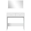 vidaXL Dressing Table White Engineered wood, glass Medium Dressing Table