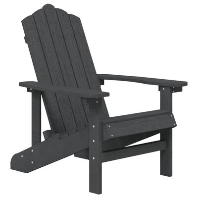 vidaXL Patio Adirondack Chair HDPE Anthracite