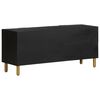 vidaXL TV Cabinet Black Engineered wood, Solid mango wood, Brass