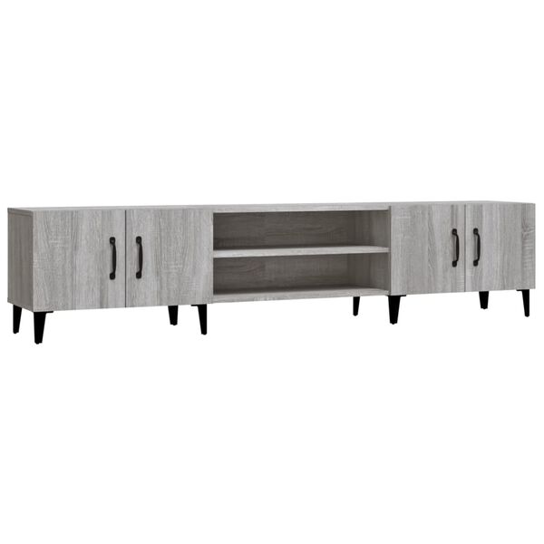 vidaXL TV Cabinet Grey Sonoma 70.9x12.4x15.7" Engineered Wood