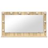 vidaXL Vanity Mirror with Mirror Sonoma Oak 39.37 x 21.65 x 7.09 in