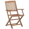 vidaXL Garden Chair Set of 4 Natural Solid acacia wood Standard