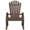 vidaXL Garden Adirondack Chair Set of 4 Burnt look Solid fir wood