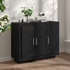 vidaXL Sideboard Black Engineered wood Medium Sideboard Rectangular