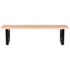vidaXL Basin Shelf Wall Mounted Steel and Solid Wood Oak